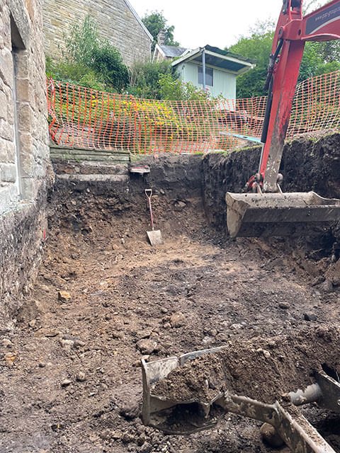 House Extension Hexham Foundations