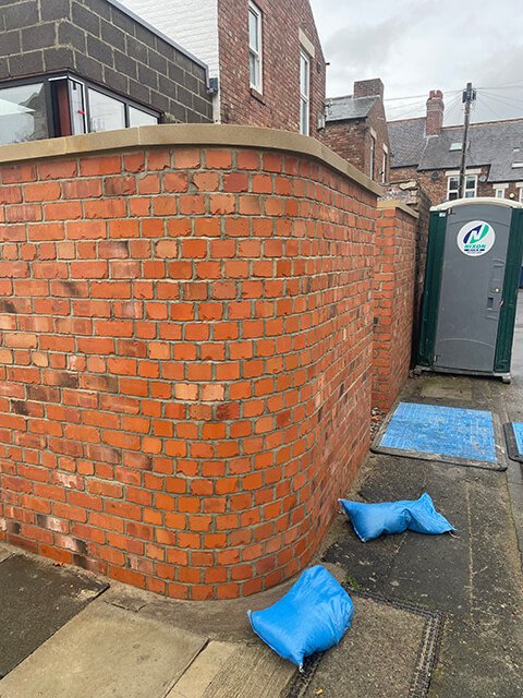 Radial Brick Wall: House Extension Gosforth