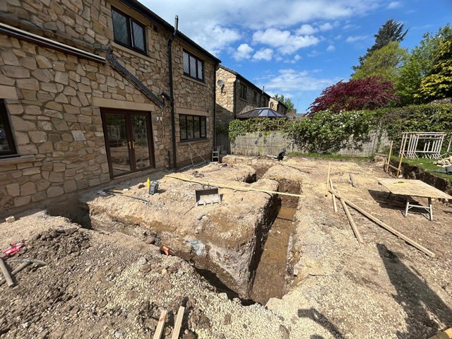 Groundworks for Garden Room Extension Shotley Bridge