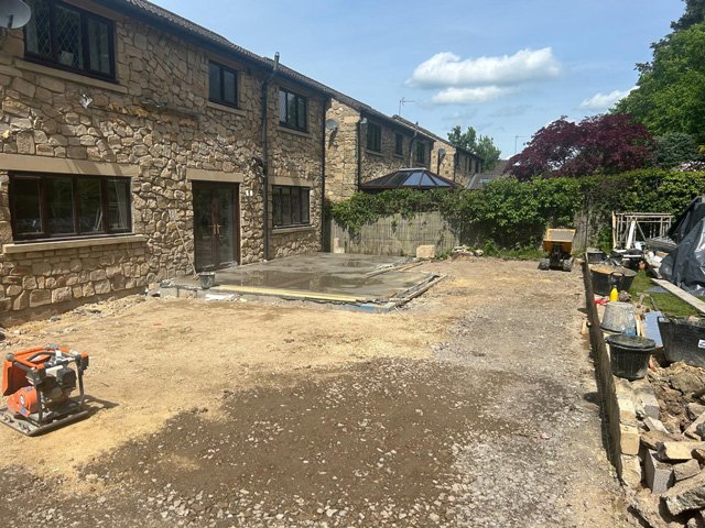 Groundworks for Sunroom Shotley Bridge