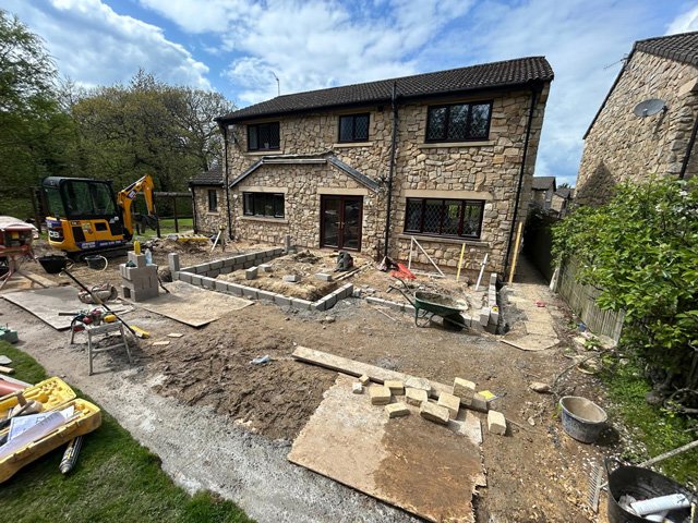 Groundworks for Shotley Bridge Sunroom
